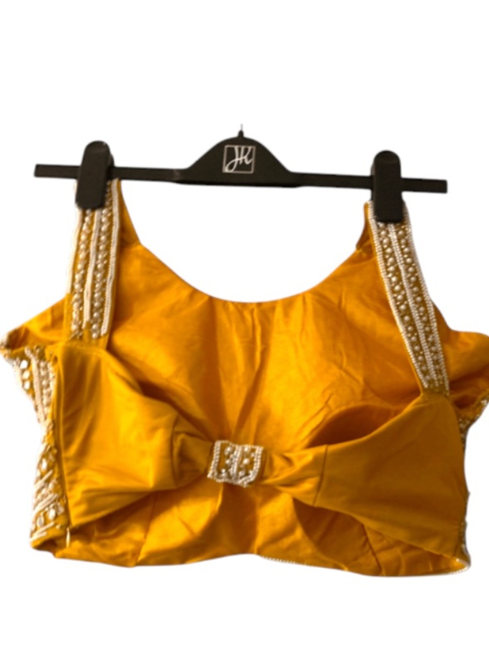 Turmeric Ruffled Ready-to-Wear Saree - Picture 3 of 4